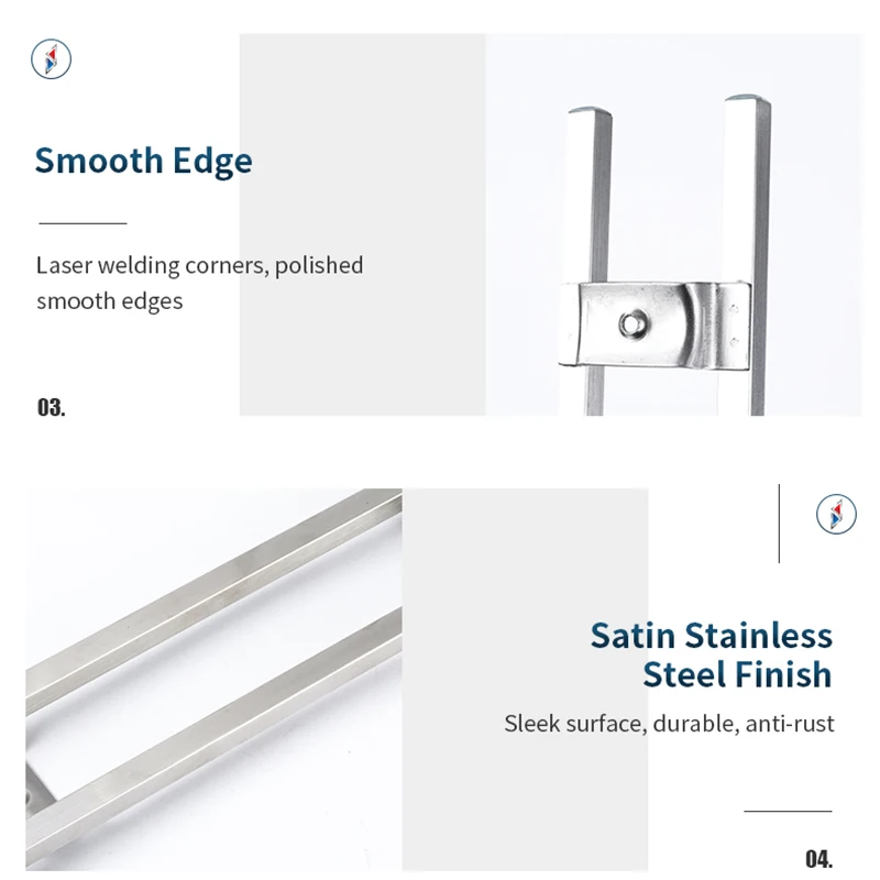 Strong Magnet Power 304 Square Tube Stainless Steel Knife Bar Kitchen Magnetic Knife Holder / Strip / Bar