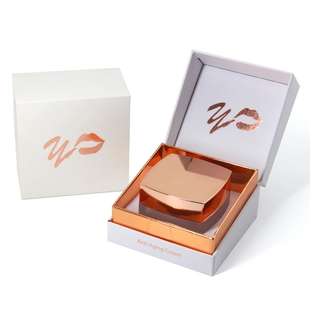 Modern novel design custom skin care jar packaging paper anti-aging cream box