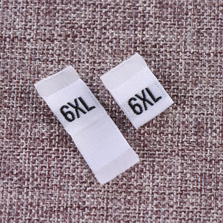 cheap standard stock size centerfold woven labels