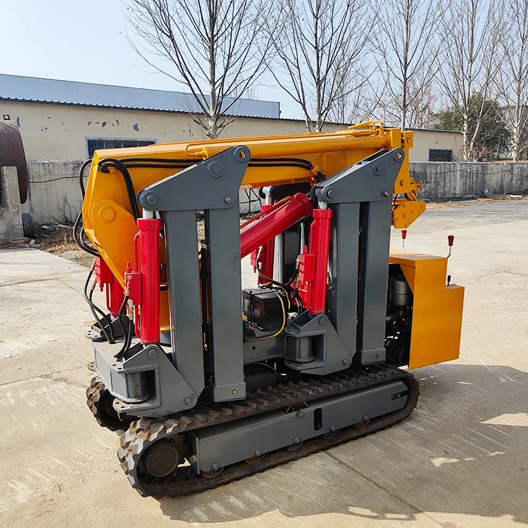 360 degree rotation foldable mini mobile spider crane 2 ton 5 ton 3 ton for construction works