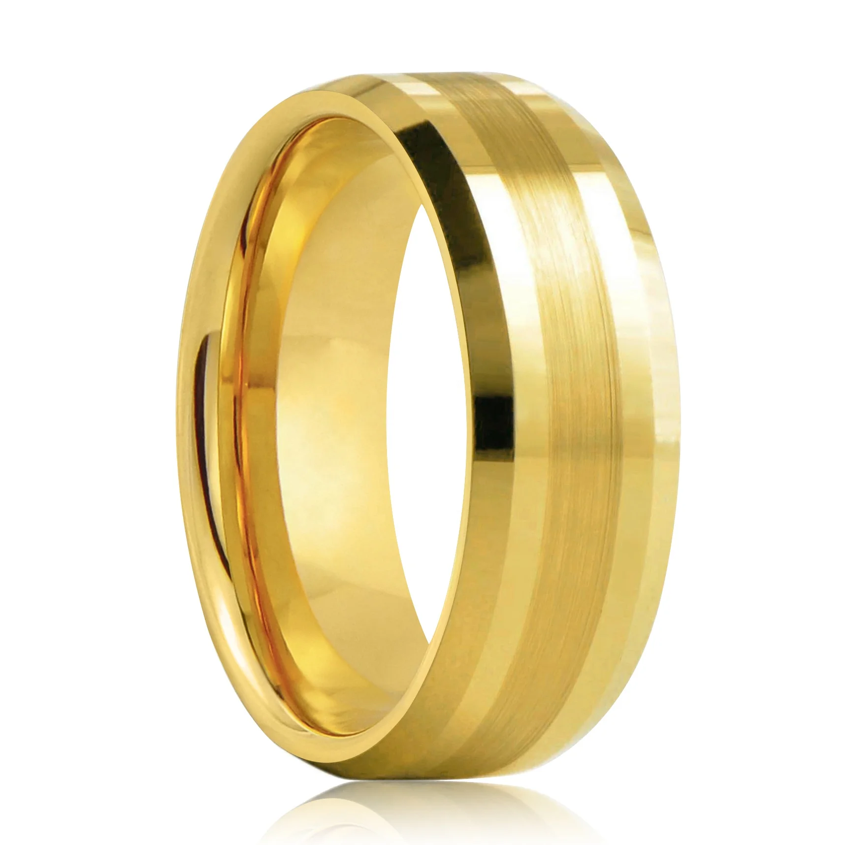 Hot Selling Gold Tungsten Ring for Men and Women