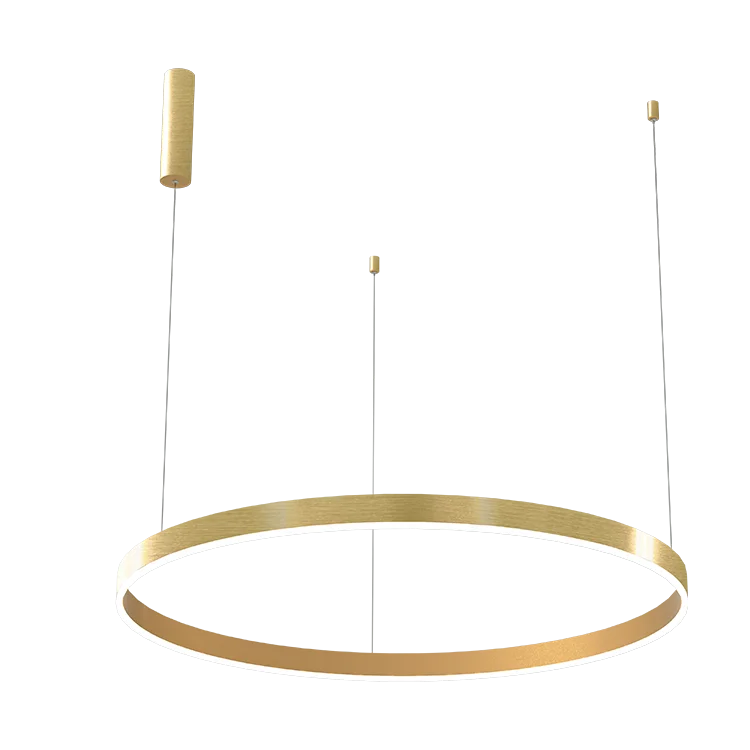 Ip20 70w High Brightness Large Size Led Pendant Light Golden Aluminum Housing Dining Room Modern Design  5 Years  Warranty