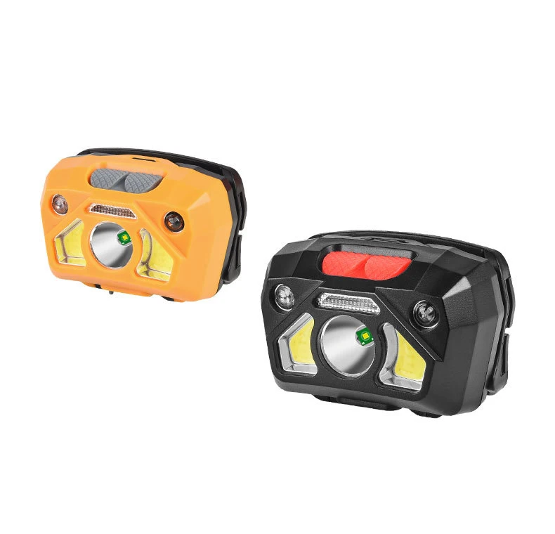 Amazon Selling Charging Dual Light Source Induction Headlamp With Red Led Lamp