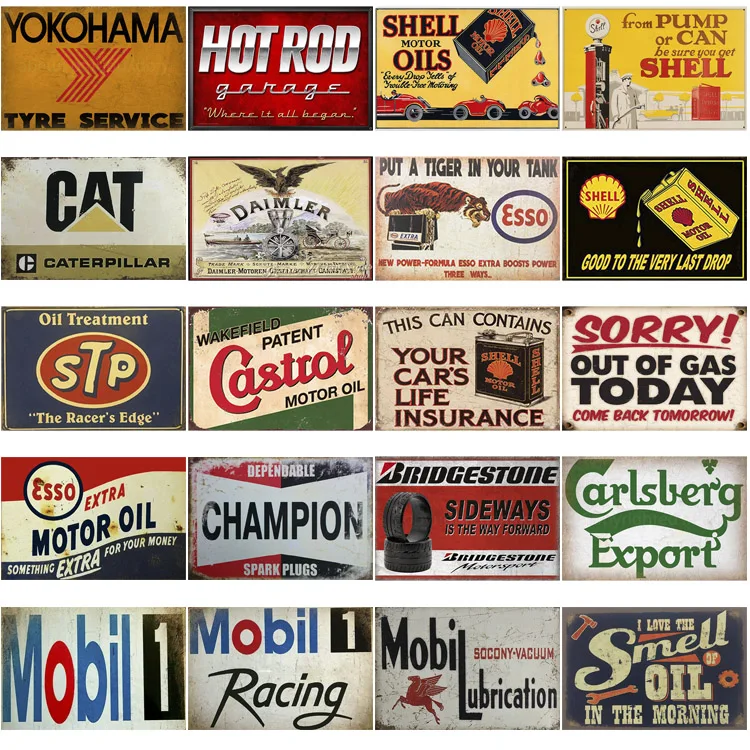 
Motor Oil Plaque Vintage Metal Tin Signs man cave garage wall decor Home Bar Pub Gas Station metal plate vintage metal poster 