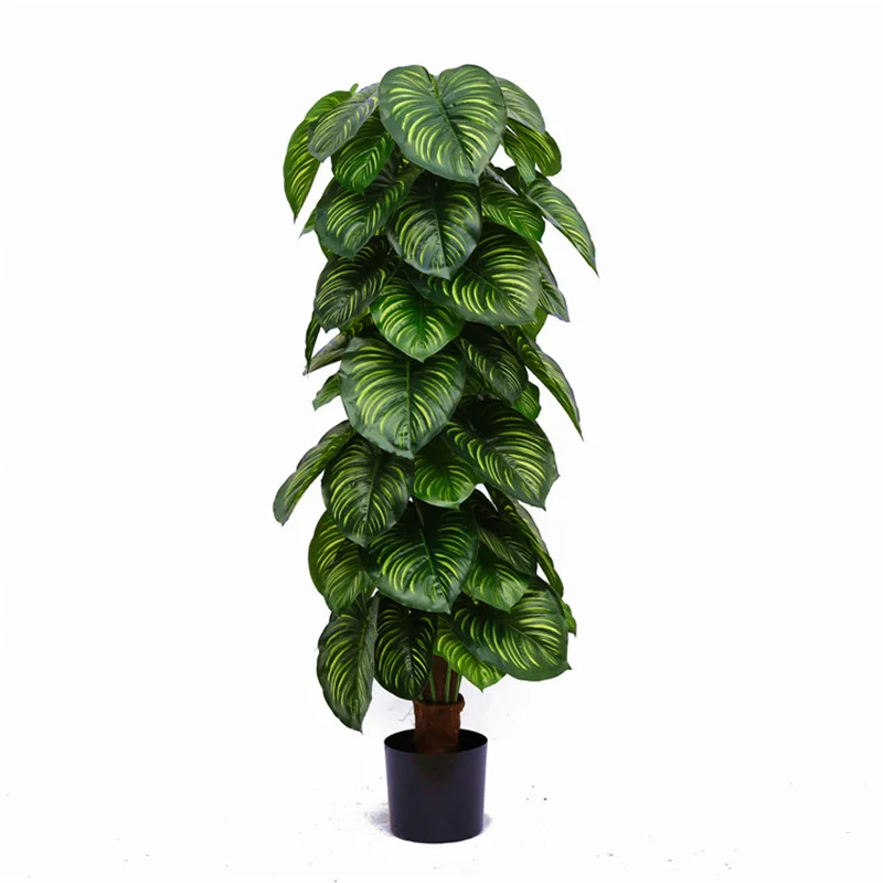 Artificial Monstera Tree With Brown Stem Decor For Indoor Outdoor Plants Wholesale Greenery
