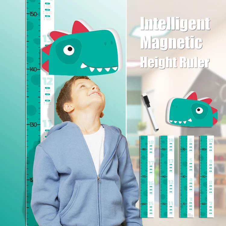 Kids Height Wall Chart Peel & Stick Nursery Decals Magnetic Height Ruler Wall Sticker Measuring For Baby Bedroom Toddler