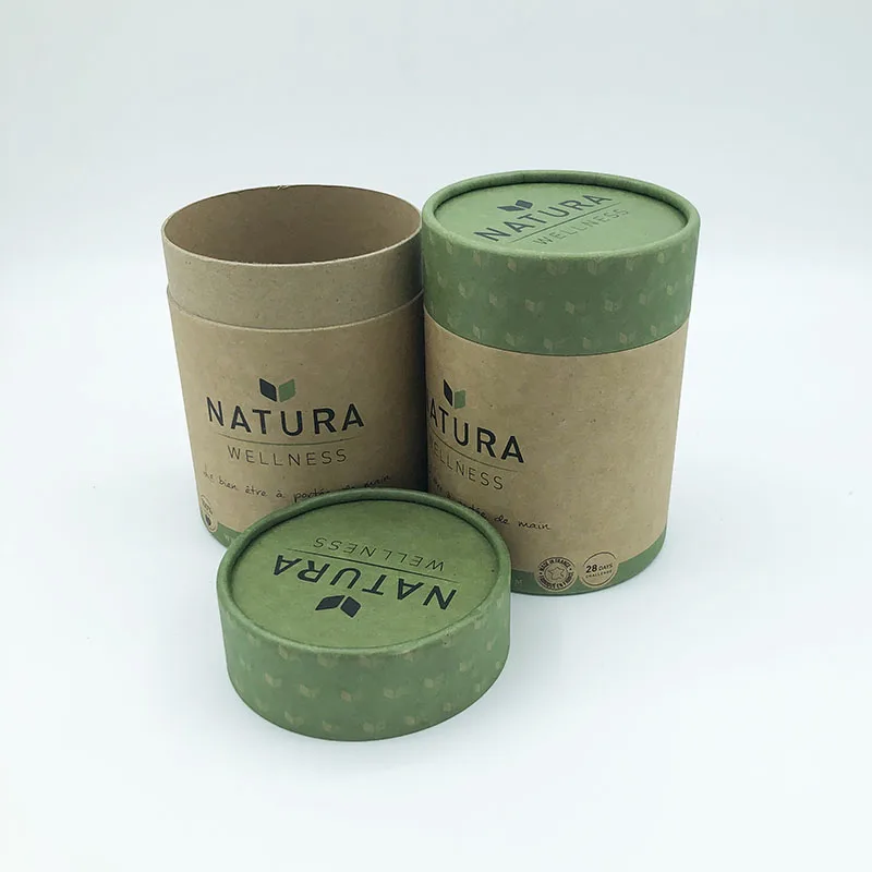 Large tea paper tube tea tin canister sugar coffee tea canister