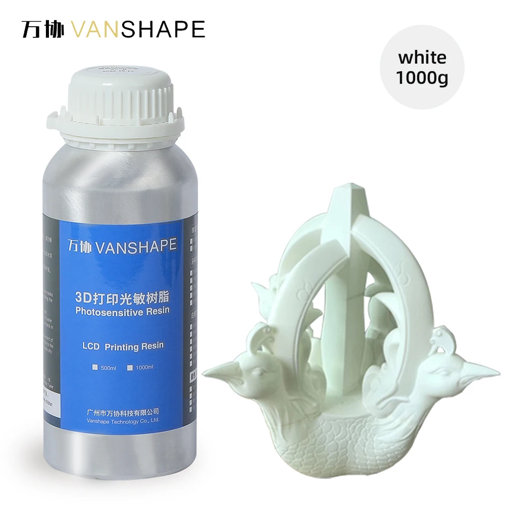 Vanshape UV Hard Resin For LCD 3D Printer High Hardness Clear UV Curing Resin For Figures