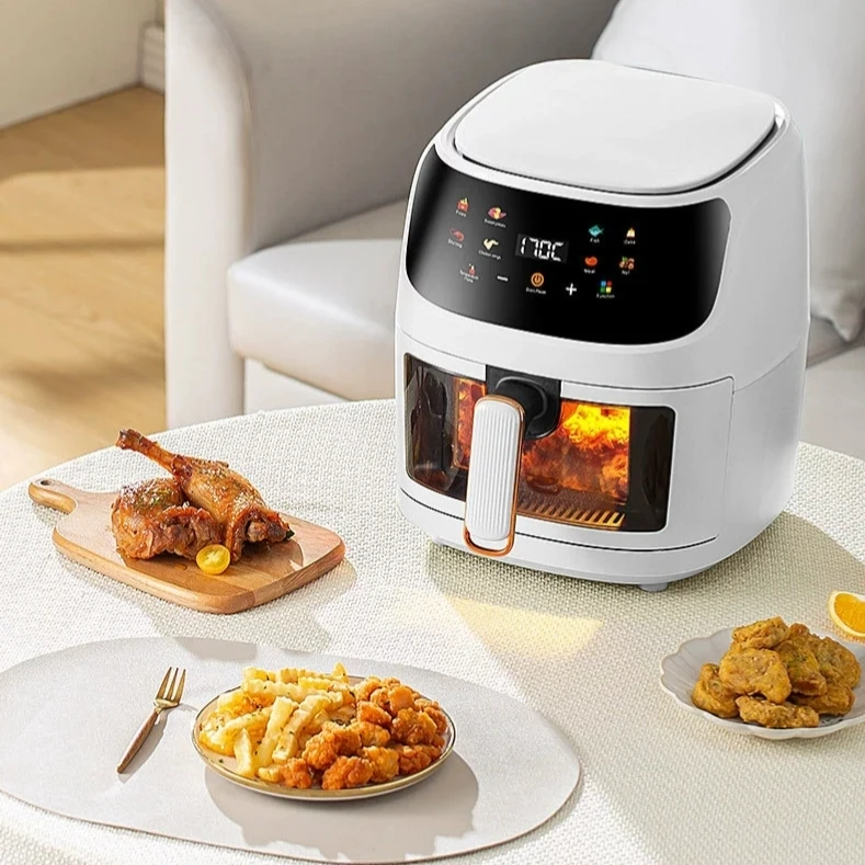 iStapromo Gifts square visible large capacity electric oven oil-free healthy air fryer factory direct delivery wholesale OEM 10L