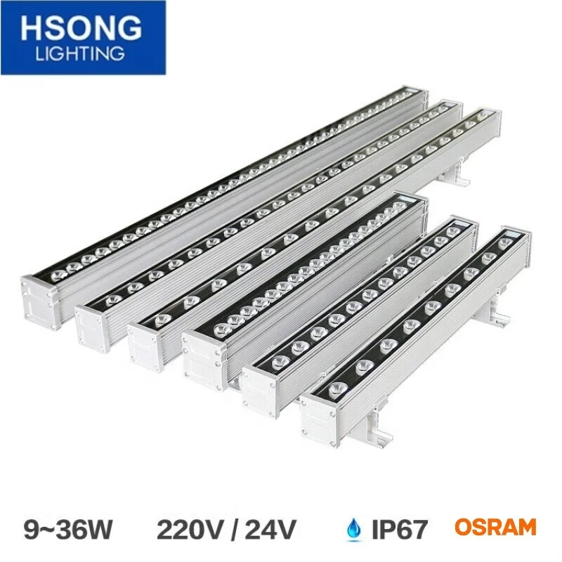 220V Thick Aluminum  IP67  waterproof wall washer lamp hotel facade lighting outdoor building led wall washer