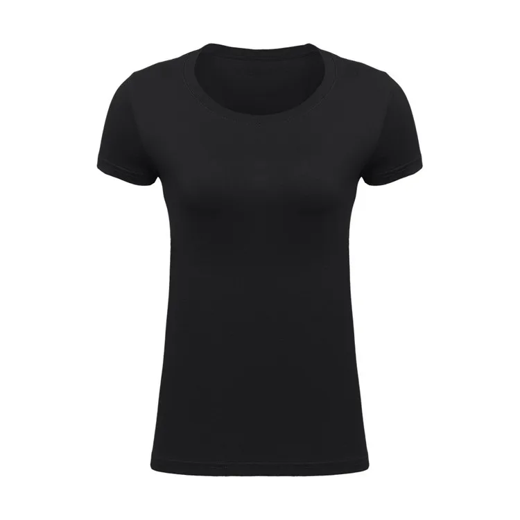Женские круглый вырез горловины с оборками из чесаного хлопка сплошного цвета с коротким рукавом OEM Пустой выполненный по индивидуальному заказу с вышивкой повседневные футболки
