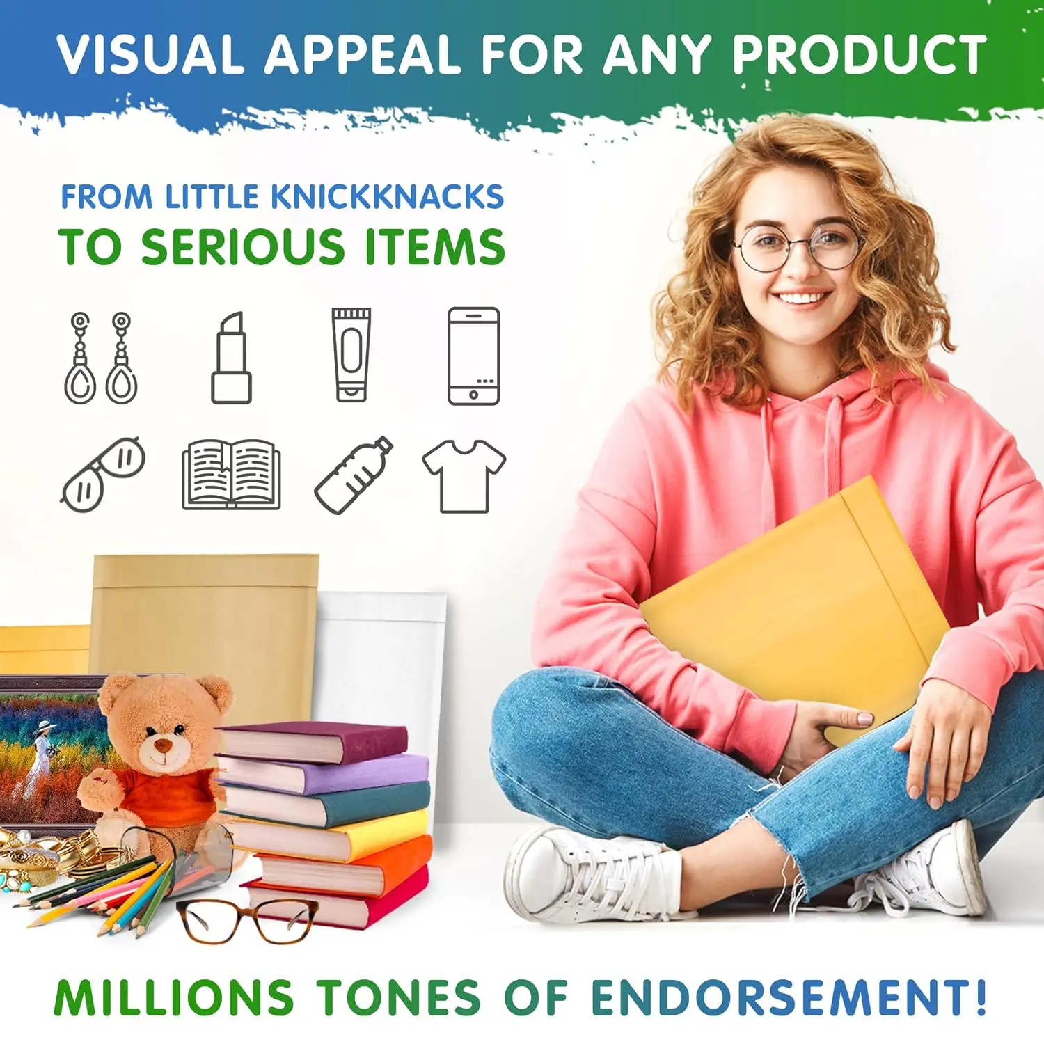 GDCX Custom Yellow Ecofriendly Shipping Envelopes High Quality Padded Bubble 4x8 6x9 10x15 Package Bag Kraft Bubble Mailer