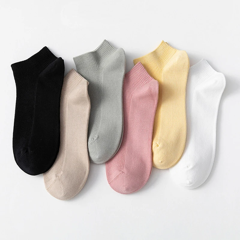 Pure Cotton Women Short Ankle Socks Spring Summer Low Cut Socks Wholesale Absorb Sweat Invisible Sports Socks