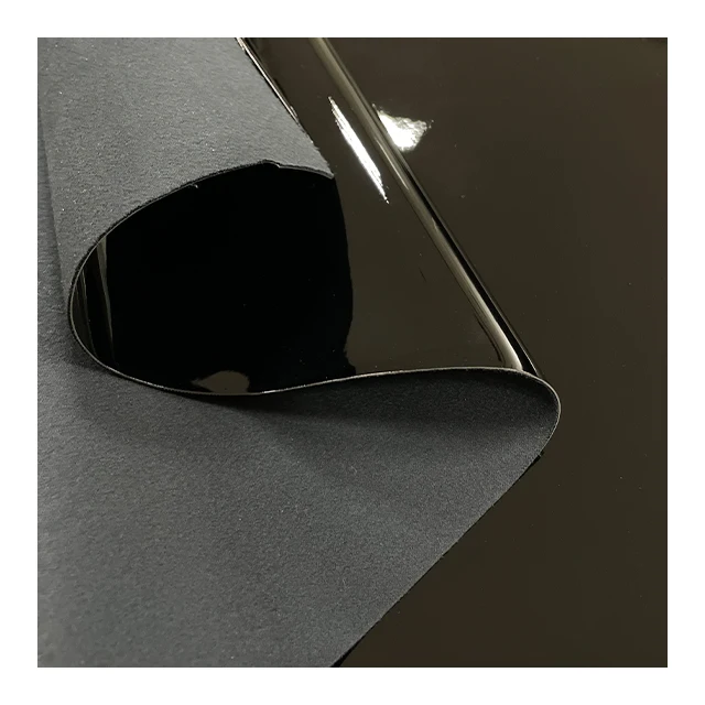 Pu Faux Artificial Leather 0.8mm Wrinkle Resistant Mirror PU Synthetic Leather For Shoes Bag