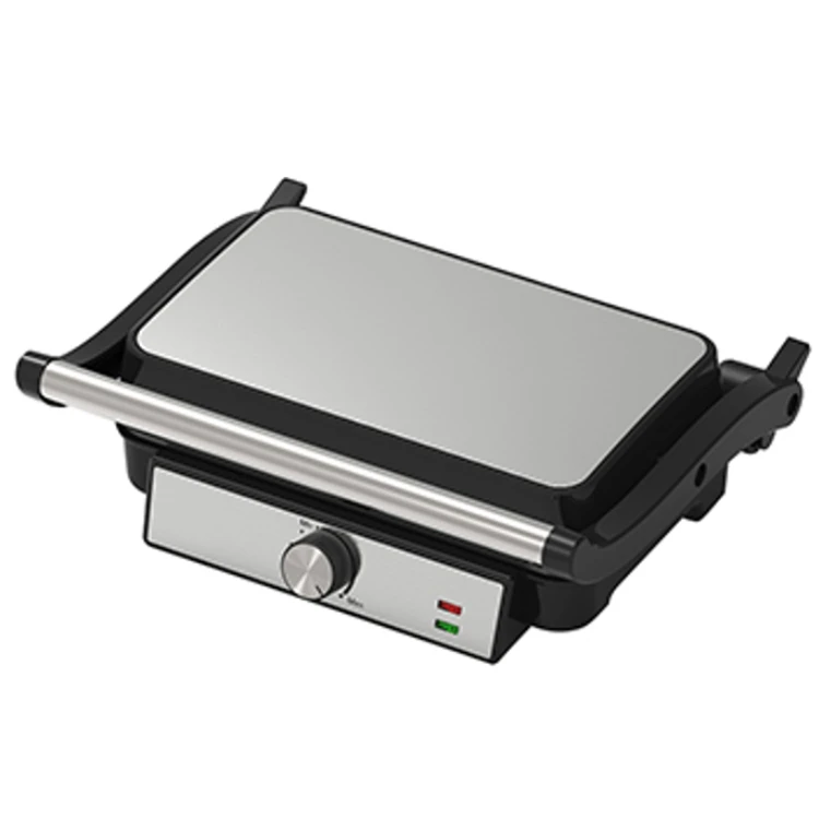 Multi-function dual-side 180 degree open electric contact grill sandwich maker press panini grill with oiltray