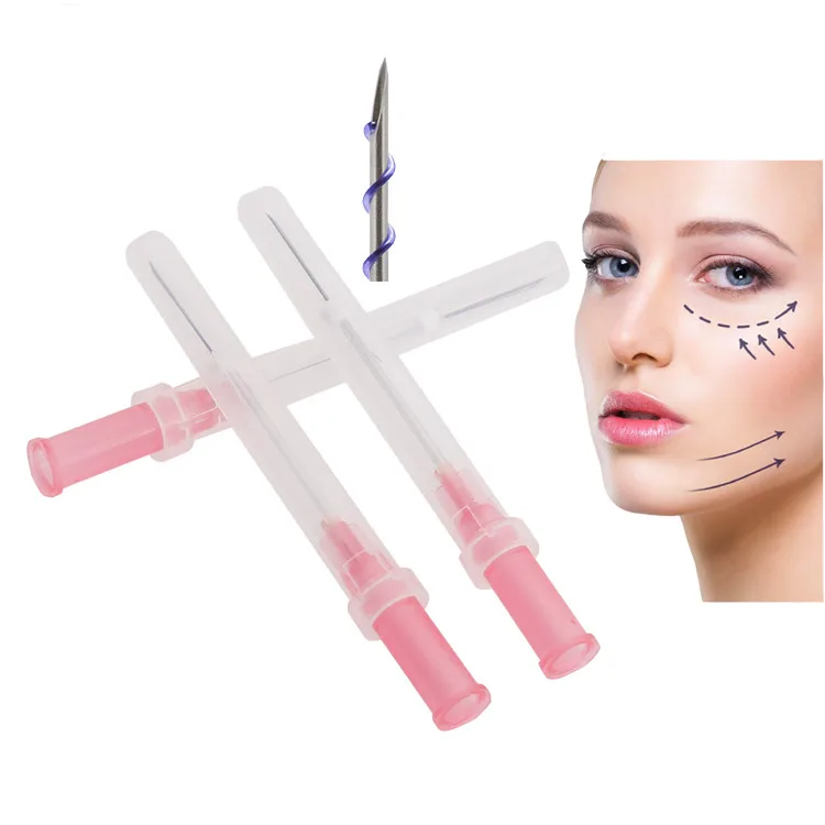 Medical aesthetic 29G 60MM Screw silhouette Soft Threads Tornado face Lifting Mono Screw Cog Pdo Thread Buttock Lift