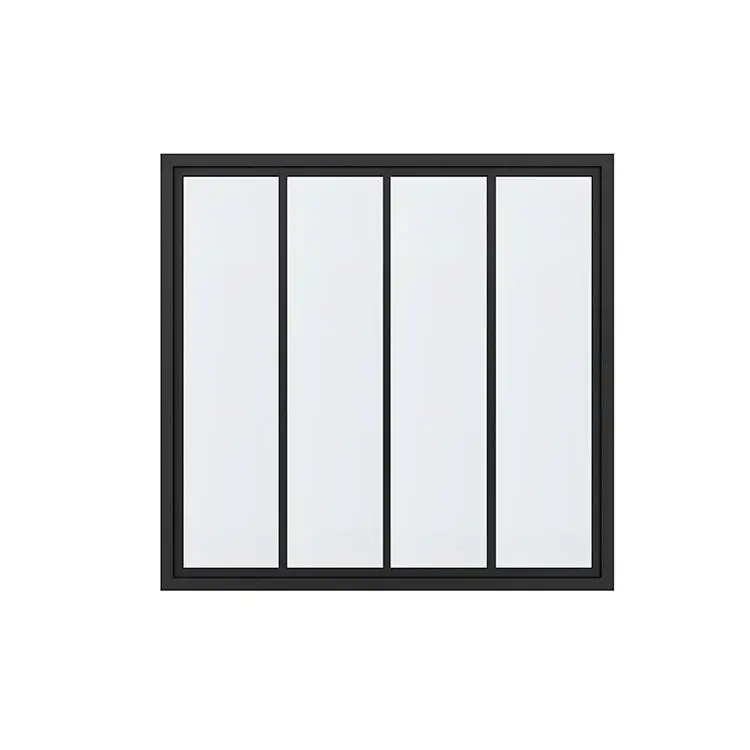 Prefab Homes and Container House Steel Windows and Doors Low Cost from China Black Waterproof Customized Glass Frame Style