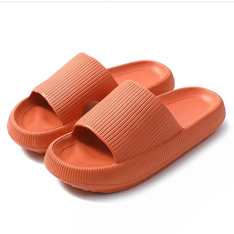 Wholesale Unisex Pillow Slides Super Soft Home Slippers Non-slip Bath Slippers Eva Thick Heel Slippers