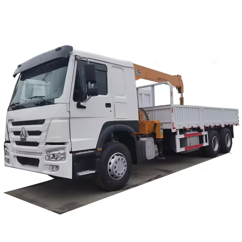 4*2/6*4 hydraulic crane truck cargo truck with crane lightweight 4 ton boom is used for construction site