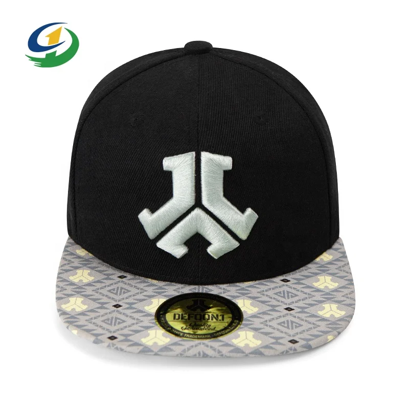 Custom Flat Brim Embroidery Logo Gorras 6 Panel snapback cap  Cotton unstructured Baseball Cap For Men and Women