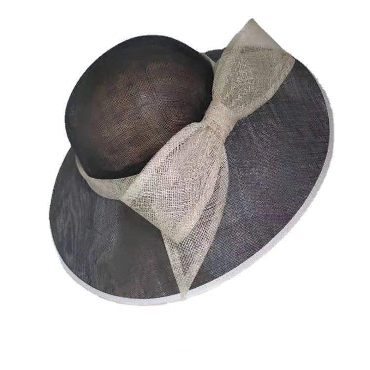 Custom Millinery church hats Tea Party Kentucky Derby wide brim lady sinamay hat