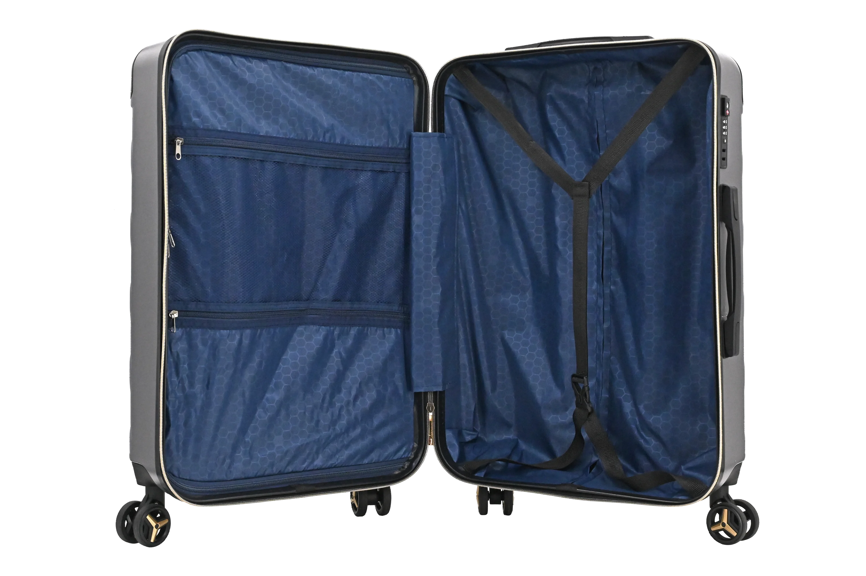 Factory custom 3 Piece Luggage Set ABS PC hardshell TSA Lock Spinner Wheels Luggage Carry on Suitcase Travel luggage bags