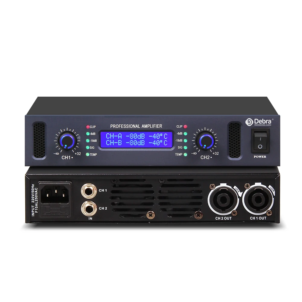 Debra Audio PM740 professional power power amplifier 370W*2 8ohm