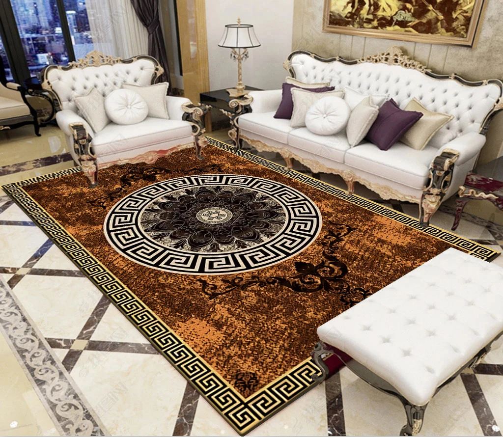 European high-end carpet modern minimalist style for living room sofa, coffee table carpet in bedroom, bed side carpet