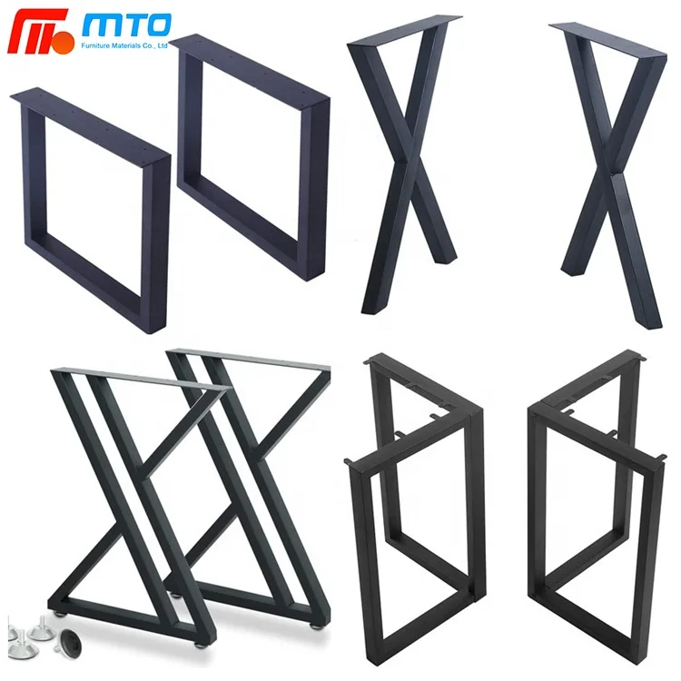 Modern Iron Black Cast Iron Bench Legs Metal Type Furniture support Table Legs x shaped metal coffee stainless steel table