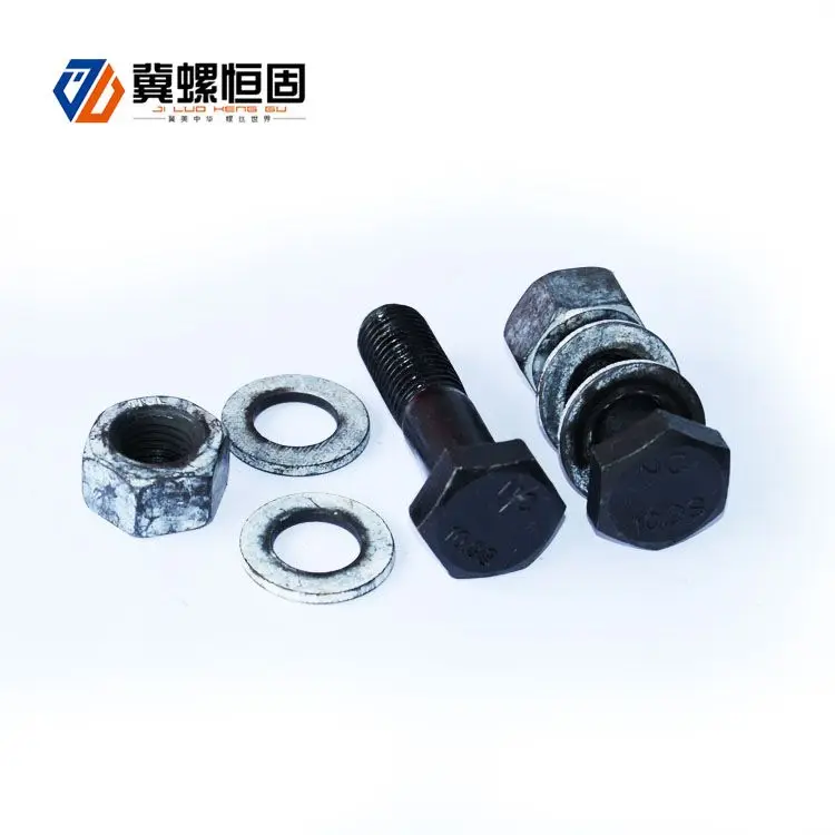 China Manufacture Hexagon Bolts And Nuts Galvanized Bolts Grade 8.8