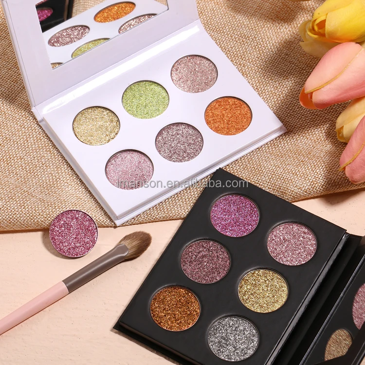 Private Label High Pigment Pressed Silver Gold Foiled Metallic Eye Shadow Creamy Diamond Eyeshadow