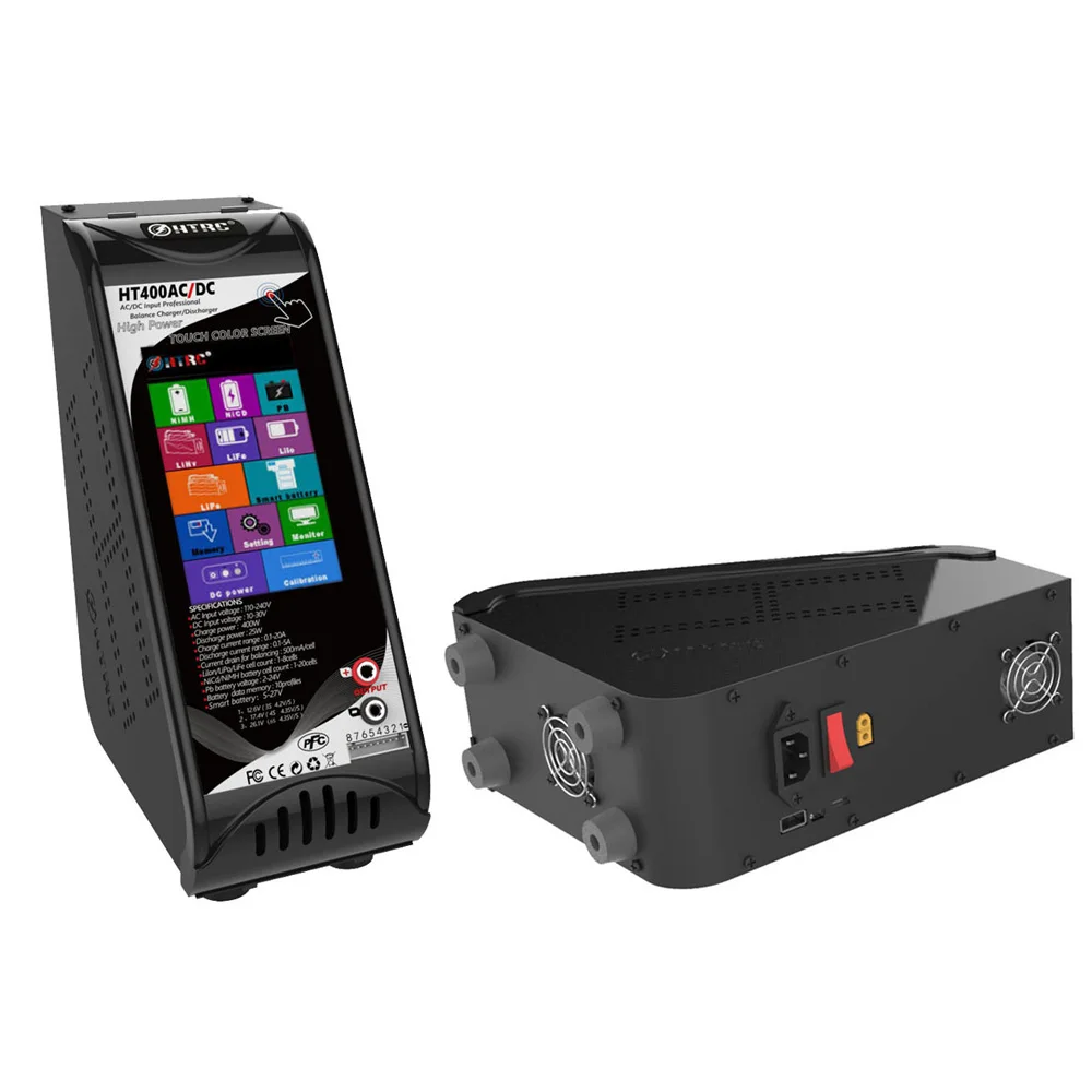 
HT400AC/ DC 400W 20A 1-8cells LiPo LiFe NiMH PB Battery Balance Charger Smart charger With wireless charging 