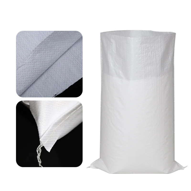 25kg 50kg White Polypropylene Woven Sacks 50 kg New Empty Rice Bags for Sale