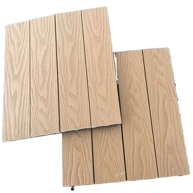 300*300*22mm wpc interlocking deck tile easy installation engineering wood
