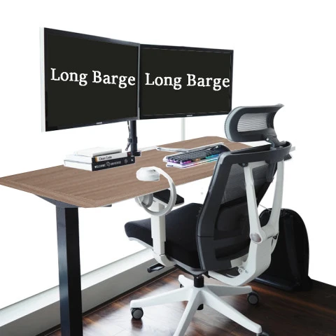 Height Adjustable Office Standing Desk 48*30 Inch Curved Table Tops