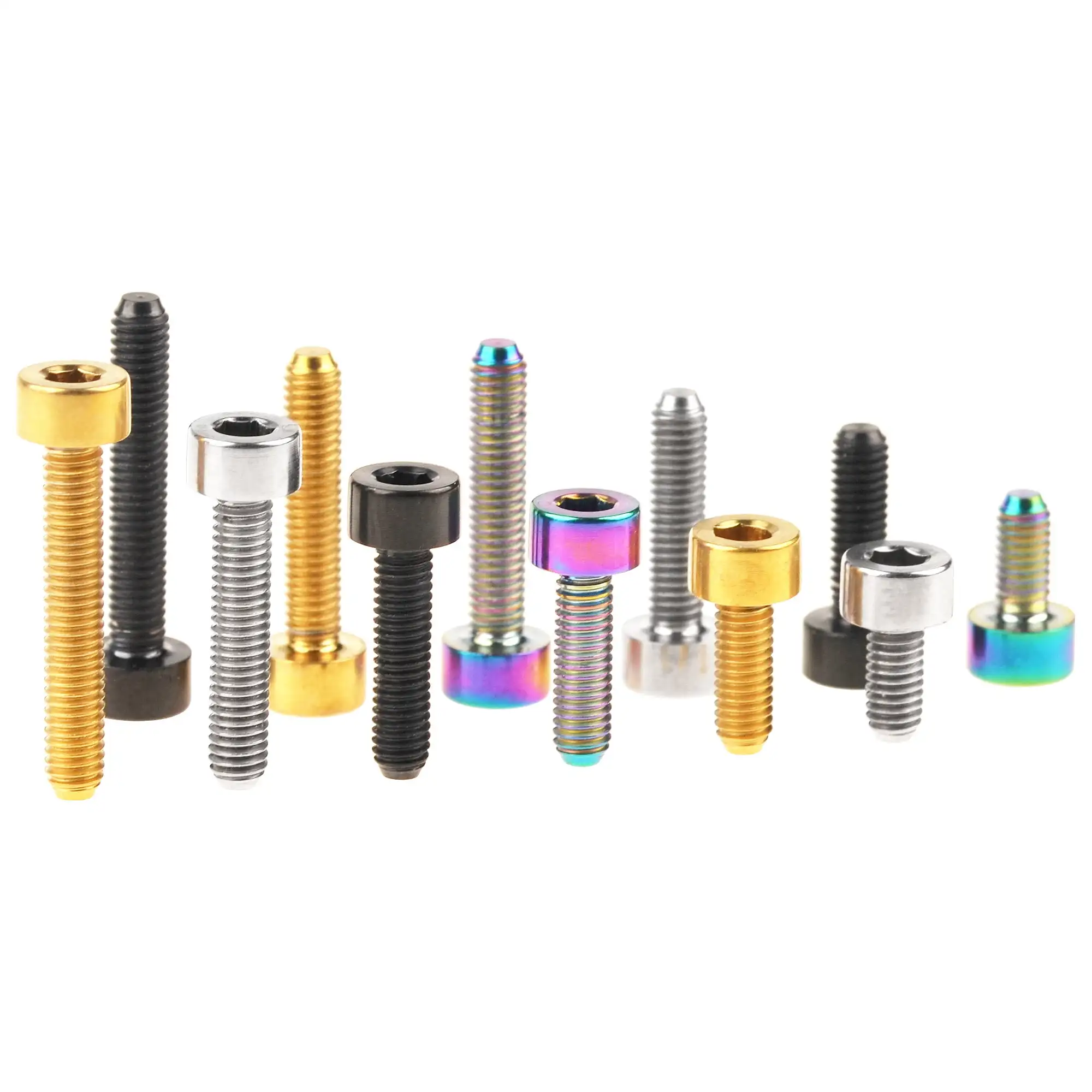 4-40 hex socket color anodized titanium screw