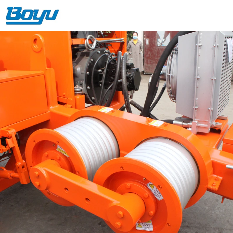30kN Hydraulic Cable Puller Opgw Or Adss Optical Cable And 500kv Traction Rope In Various Land Forms