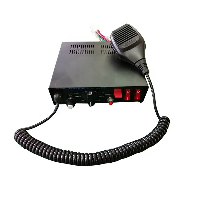 DC12V or DC24V 80W watt vehicle signal equipment security fire alarm electronic siren amplifier speaker CJB-80F
