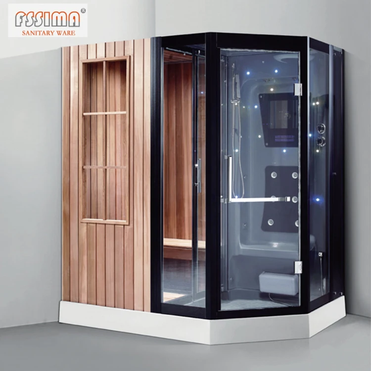 Bathroom dry shower 2 person steam and sauna bath shower cabin