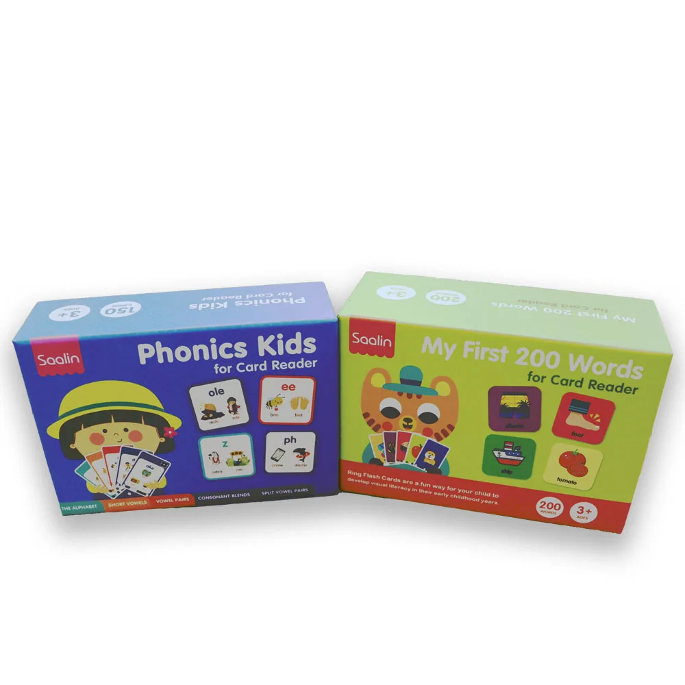 Custom Luxury Flash Cards Custom Printed Educational Playing Cards with Box Age Range Kids Material Paper Language English