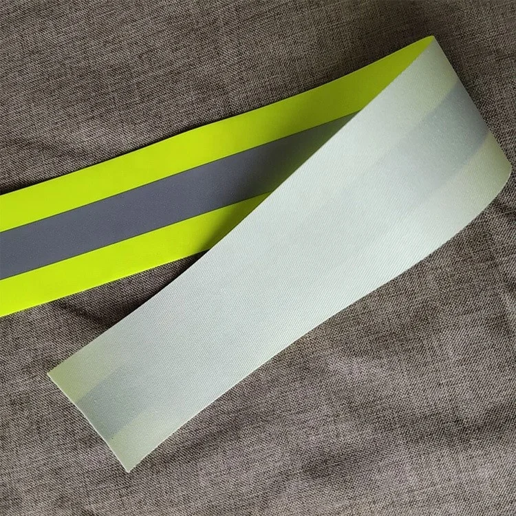 High Visibility Cotton Aramid 5CM Fluorescent Color Waterproof Flame Retardant Reflective Safety Webbing