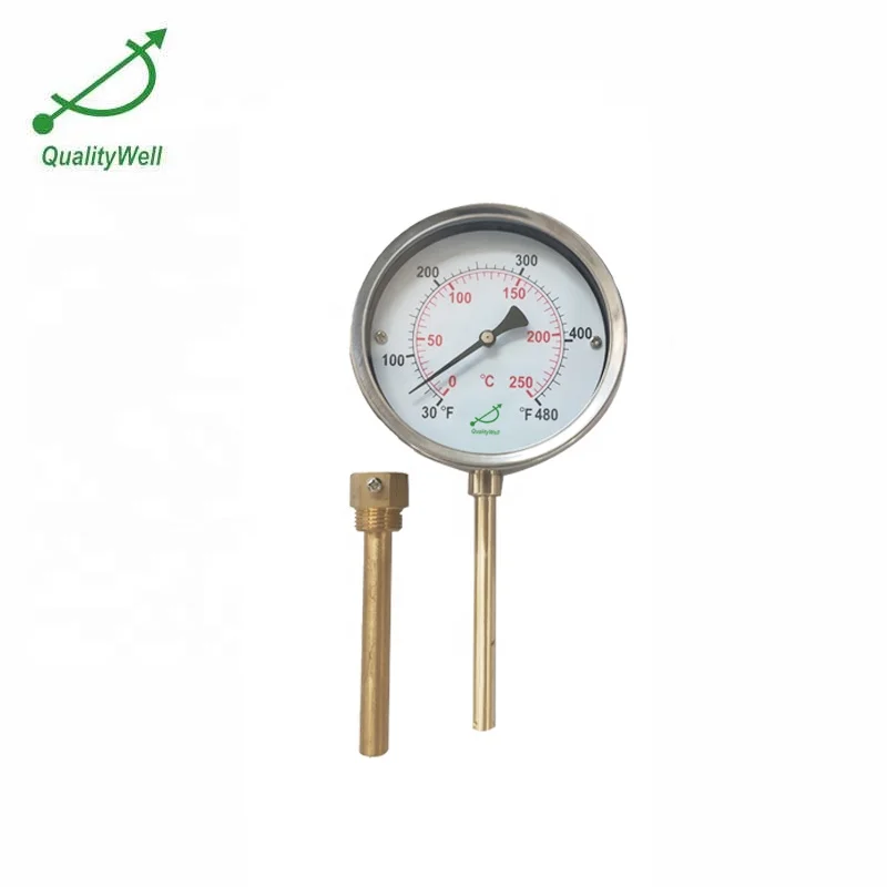 Биметаллический термометр для горячей воды, котлов и труб
