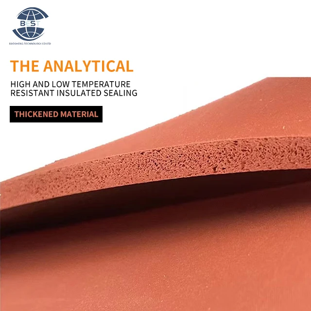 Support non-standard customized fireproof and highly elastic red rectangular solid polyurethane silicone rubber sheet