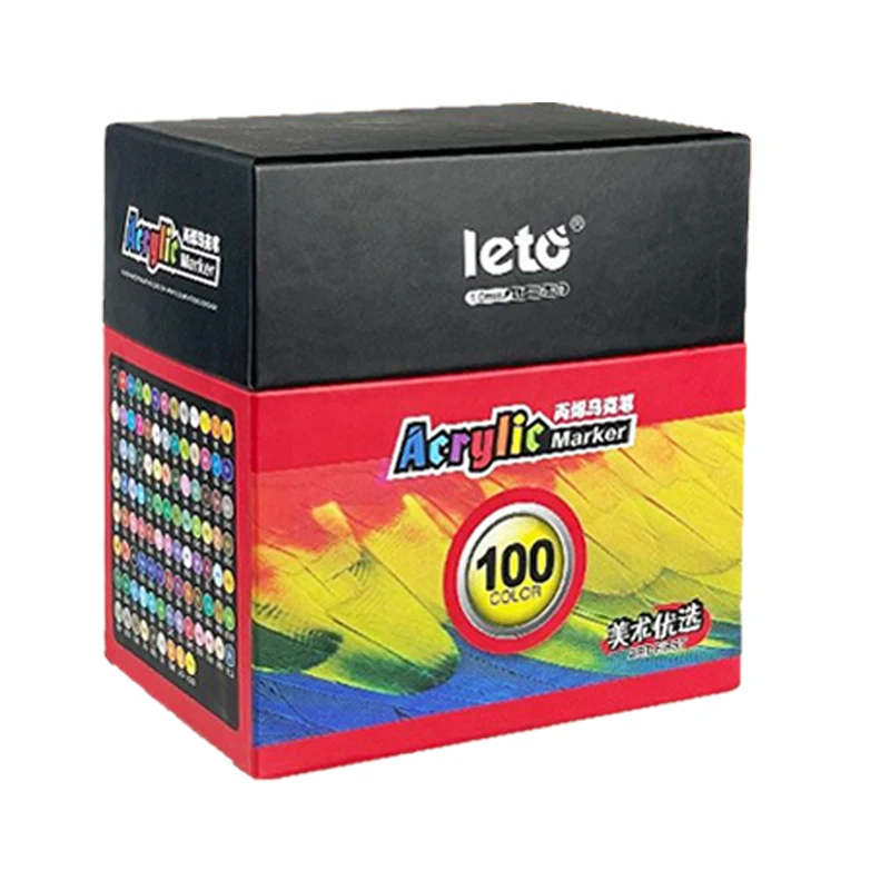 100 Colors Acrylic Marker Pens Water-based Painting Art Waterproof Non fading Graffiti Drawing Markers