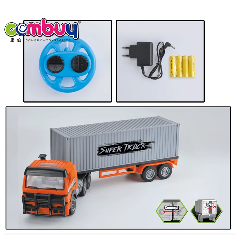 Electric lighting musical remote control game 4 channel model rc toy container truck