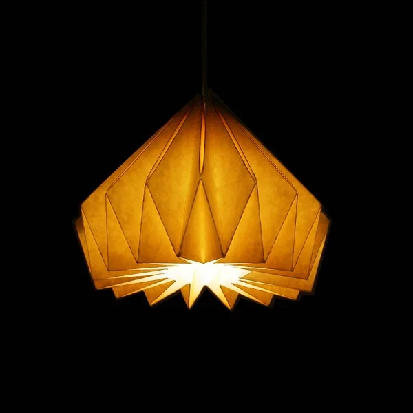 Небольшой складной бумажный абажур для оригами