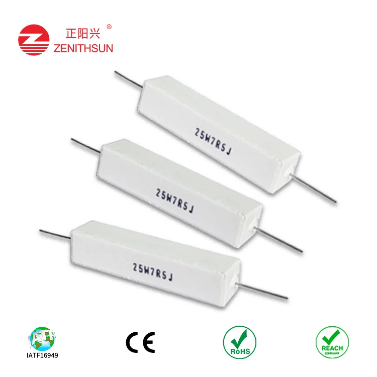60W Ceramic Cement Encased Power Non-Flammable Resistor With High Surge