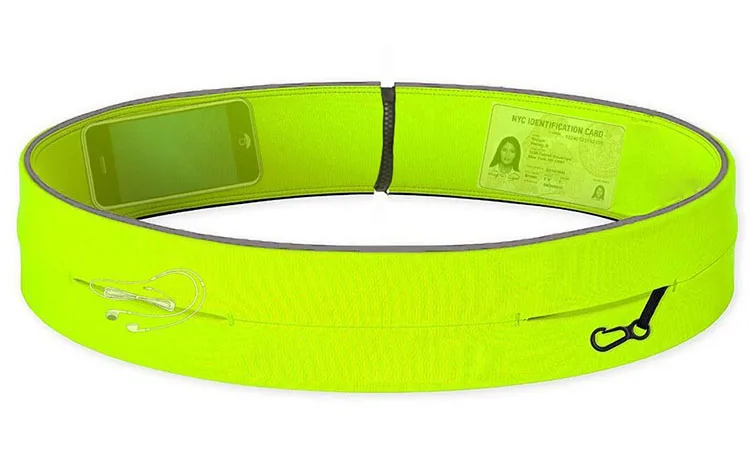 Custom Fitness Activities Zip Pockets Flip Waist Belt Key Clip Fits iPhones Sam sung Running Belt Cycling Hiking Gym Sports belt