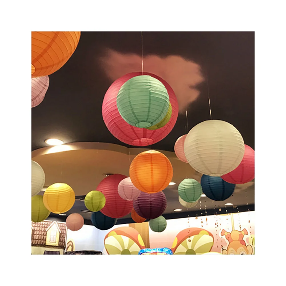 Cheap New white round chinese paper lantern  for wedding birthday party decoration holiday supplies paper lantern lamp