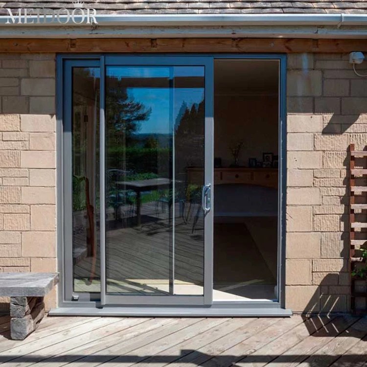 Wholesale Aluminum Alloy Tempered Double Insulated Heat Insulation Balcony Automatic Sliding Door System